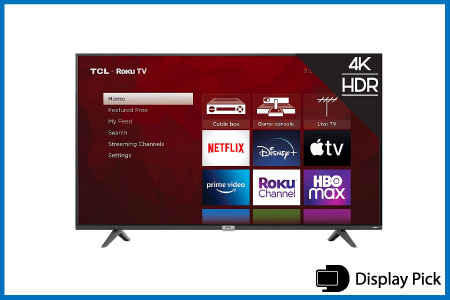 TCL 55 inch Class 4-Series 4K UHD HDR Smart Roku TV