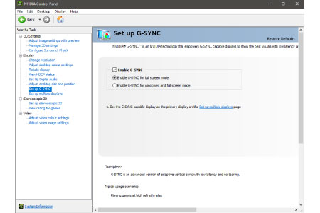 Enable G-Sync