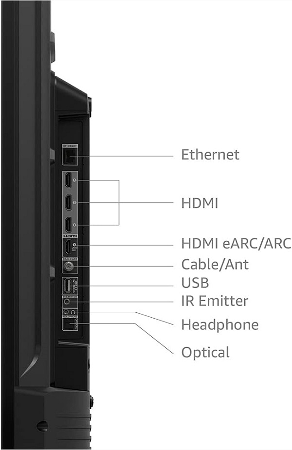 Amazon Fire TV 4-Series 4K UHD smart TV inputs